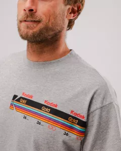 ★KODAK★ Big Logo Cotton Short Sleeve T-Shirt GREY 3263_image_4_5_cover_thumbnail